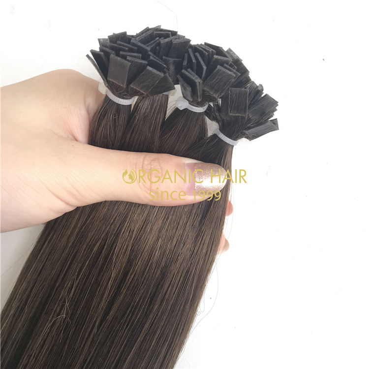 100% Human remy hair rooted color keratin flat tip X209